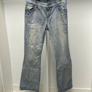 American Eagle Distressed Hipster Jeans